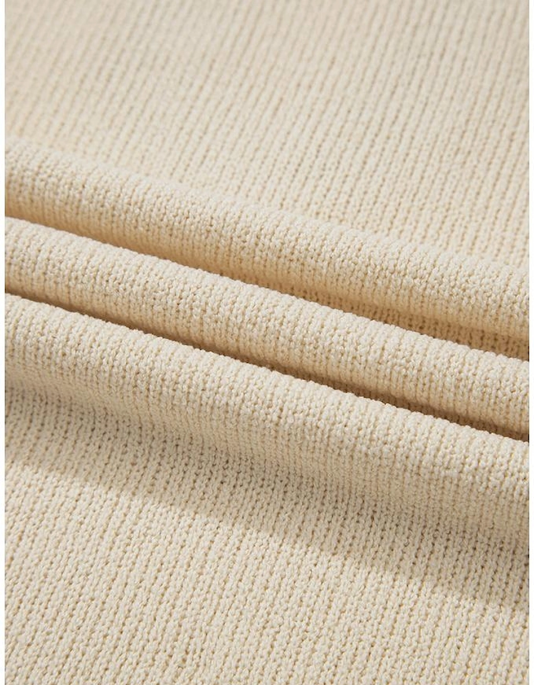 Beige USA Star Contrast Patchwork Exposed Seam Long Sleeve Top