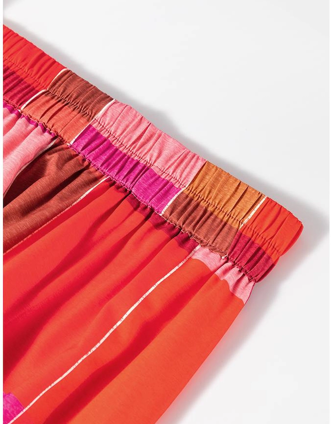 Multicolour Plaid Print Ruched High Waist Casual Maxi Skirt