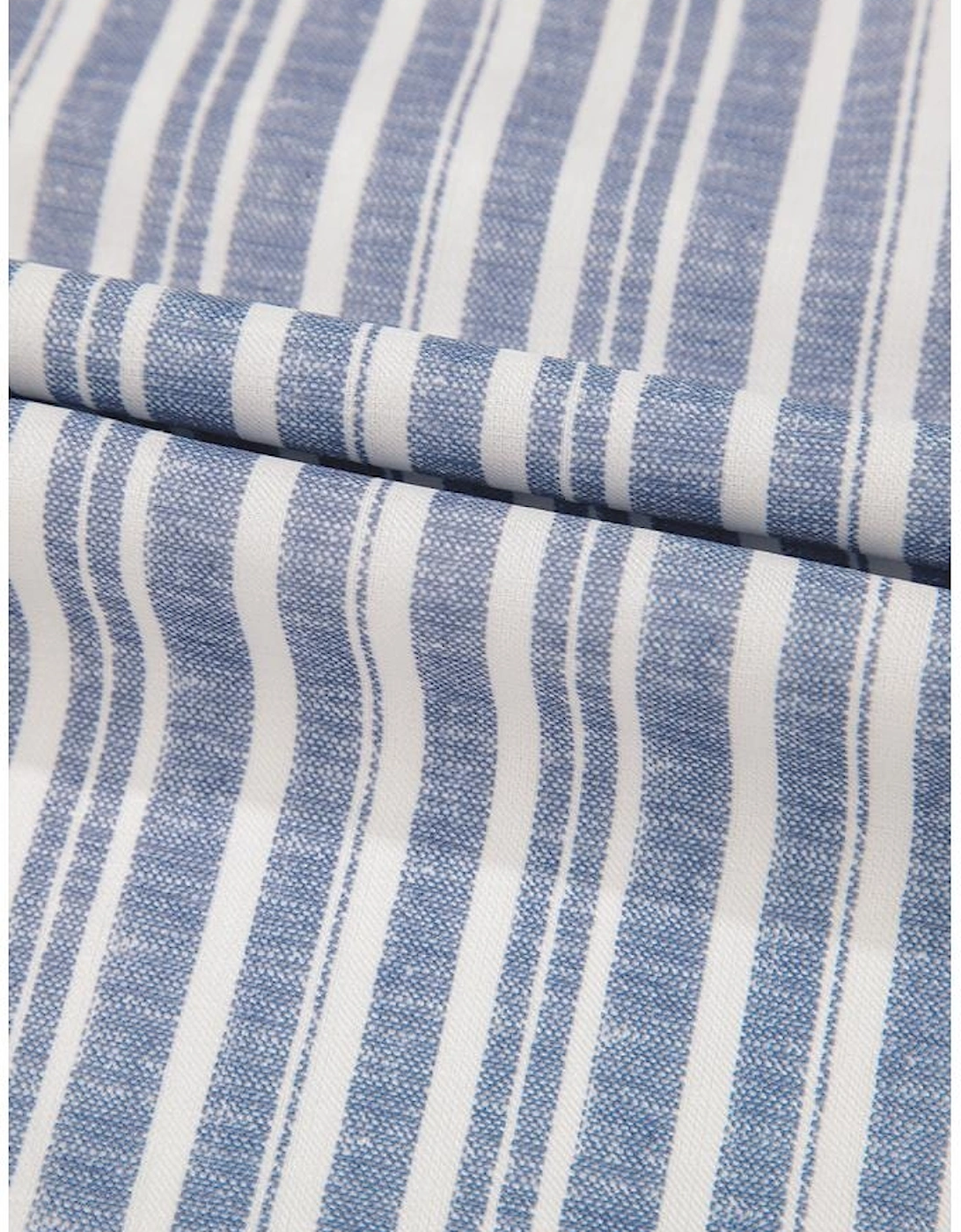 Sky Blue Stripe Buttoned Office Waistcoat Mini Skirt Set