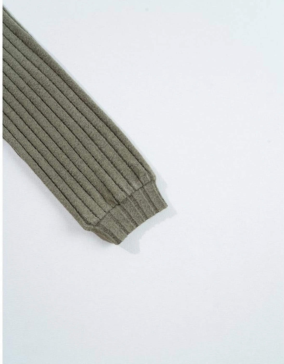 Moss Green Leopard Print Crochet Patchwork Rib Textured Knit Top, 14 of 13