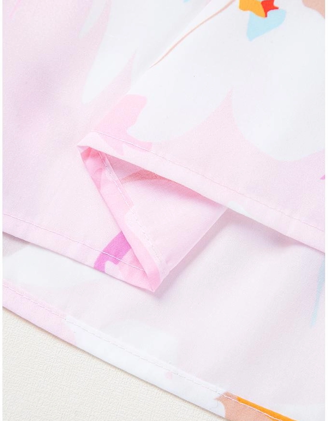 Pink Floral Print Knotted Shoulder Smocked Maxi Dress