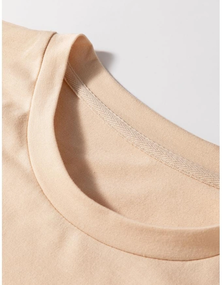 Khaki Thanksgiving Bowknot Turkey Graphic Crewneck Tee