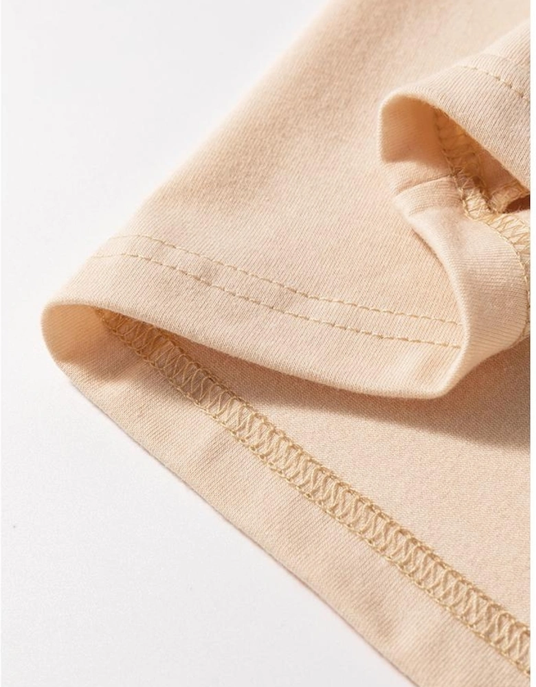 Khaki Thanksgiving Bowknot Turkey Graphic Crewneck Tee