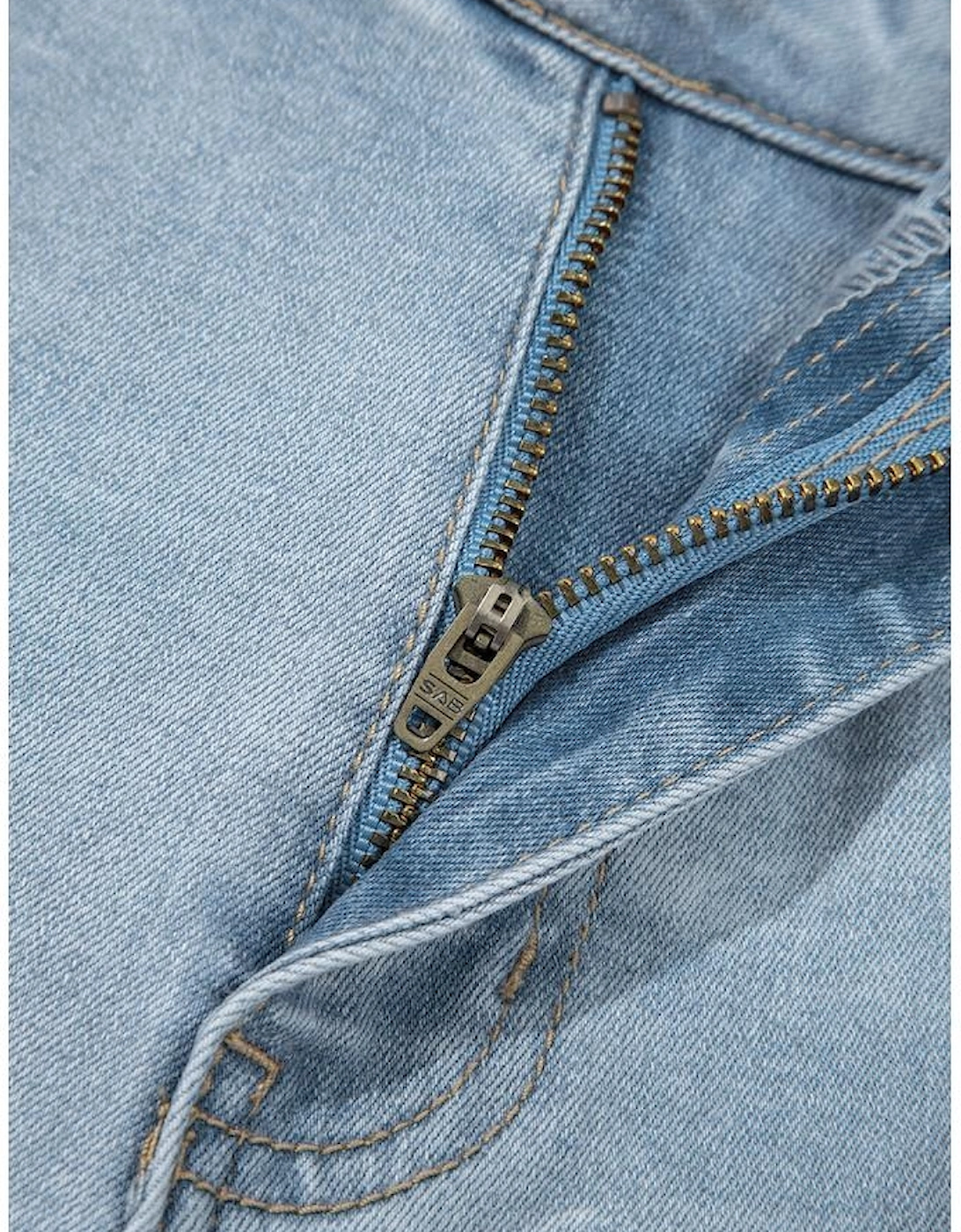 Beau Blue Mid Rise Ankle-Length Distressed Skinny Jeans