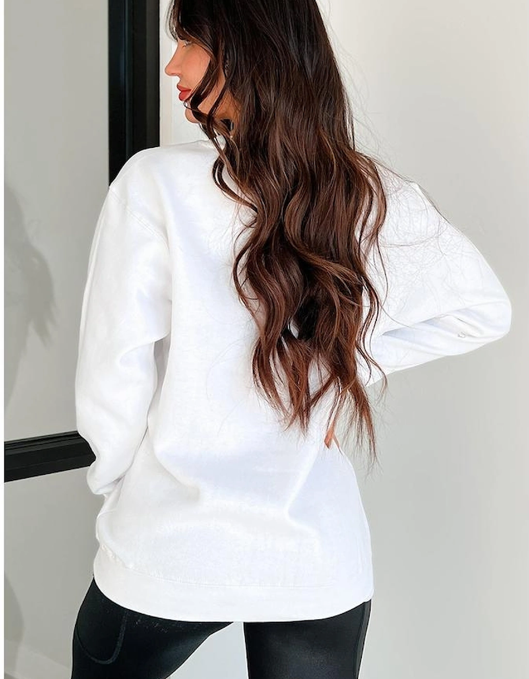 White CRAWFISH CLUB Printed Drop Shoulder Sweatshirt