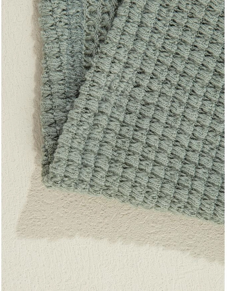 Laurel Green Waffle Knit Open Front Cardigan