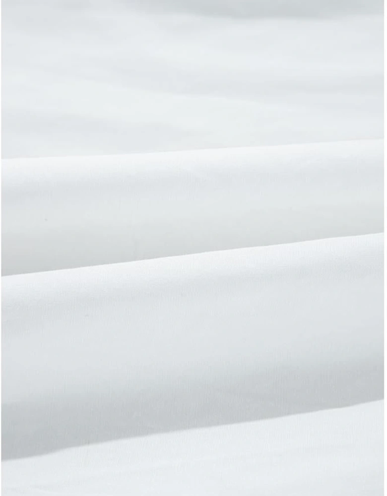 White Bow Knot Cutout Back Loose Fit 3/4 Sleeve Blouse