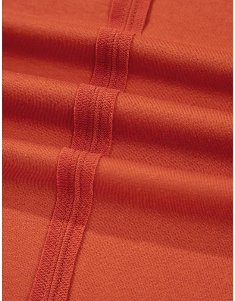 Desert Gold Floral Puff Sleeve Patchwork Round Neck Blouse