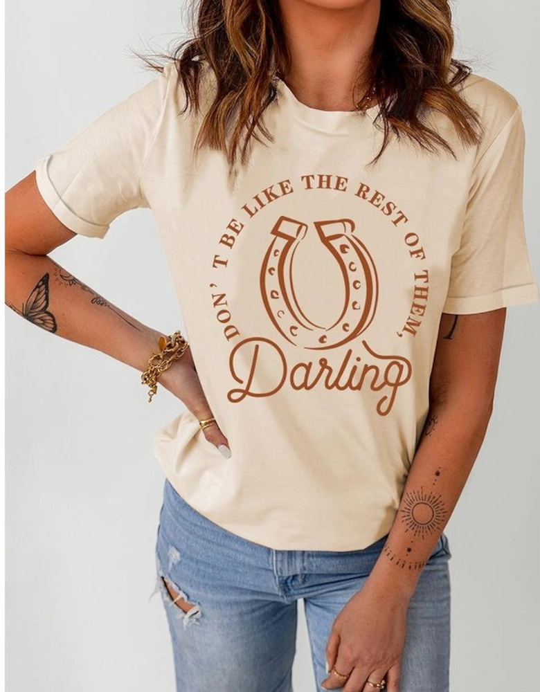 Khaki DO NOT BE LIKE THE REST OF THEM Darling Graphic Tee