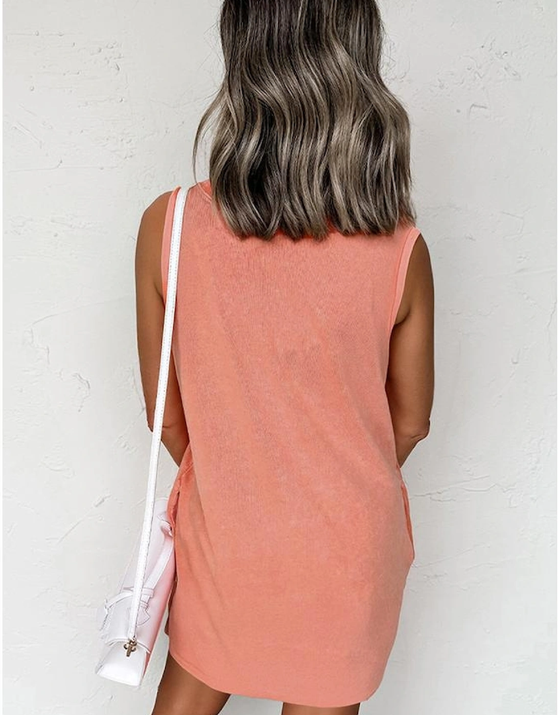 Flamingo Mineral Wash Tank Mini Dress with Pockets, 13 of 12