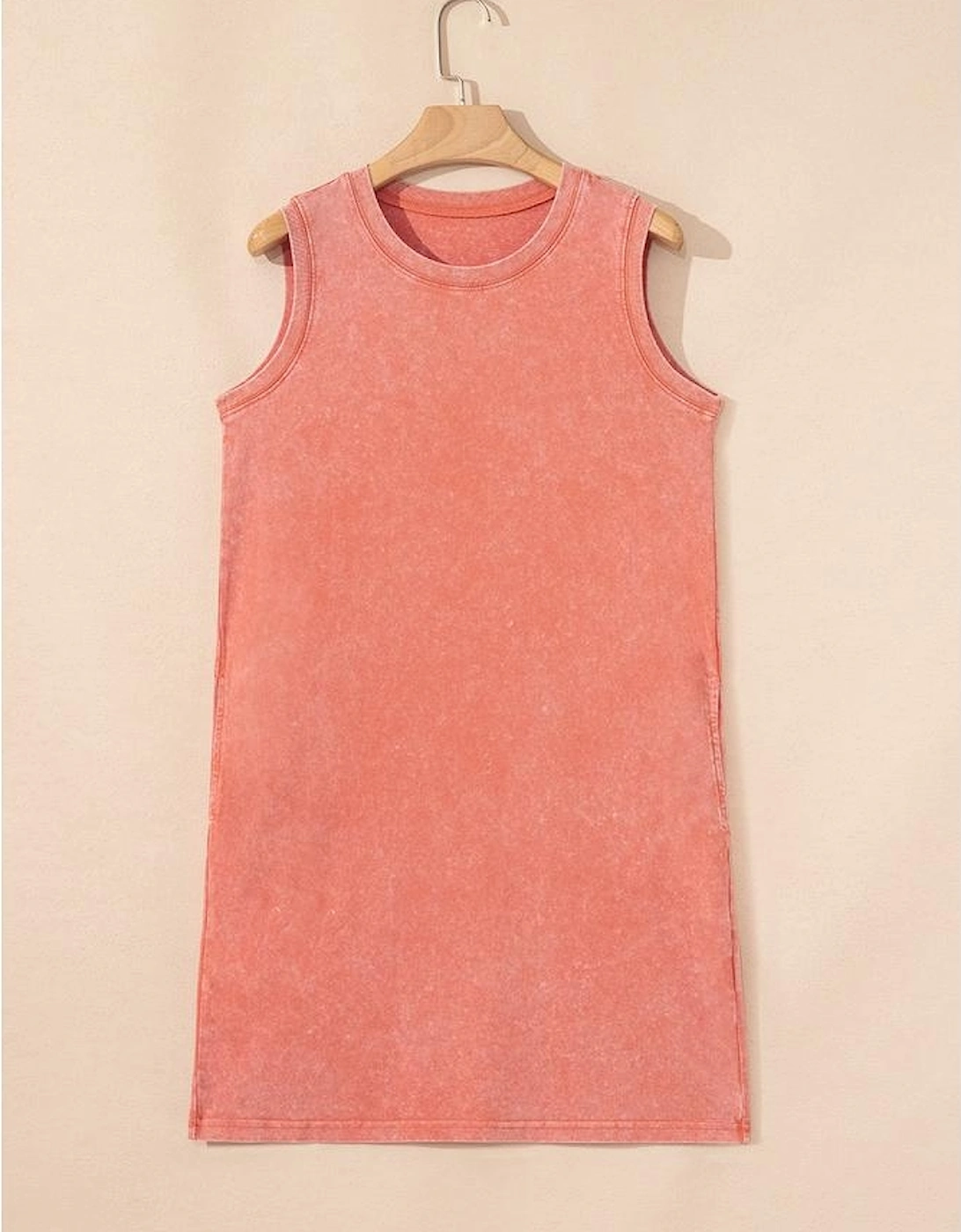 Flamingo Mineral Wash Tank Mini Dress with Pockets