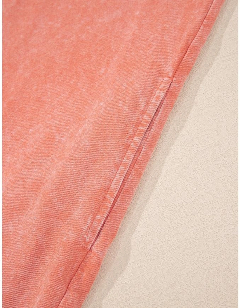 Flamingo Mineral Wash Tank Mini Dress with Pockets