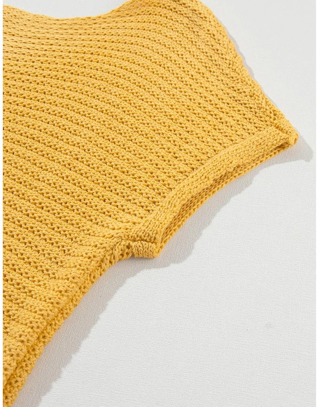 Ginger Solid Loose Knit Short Dolman Sleeve Sweater, 12 of 11