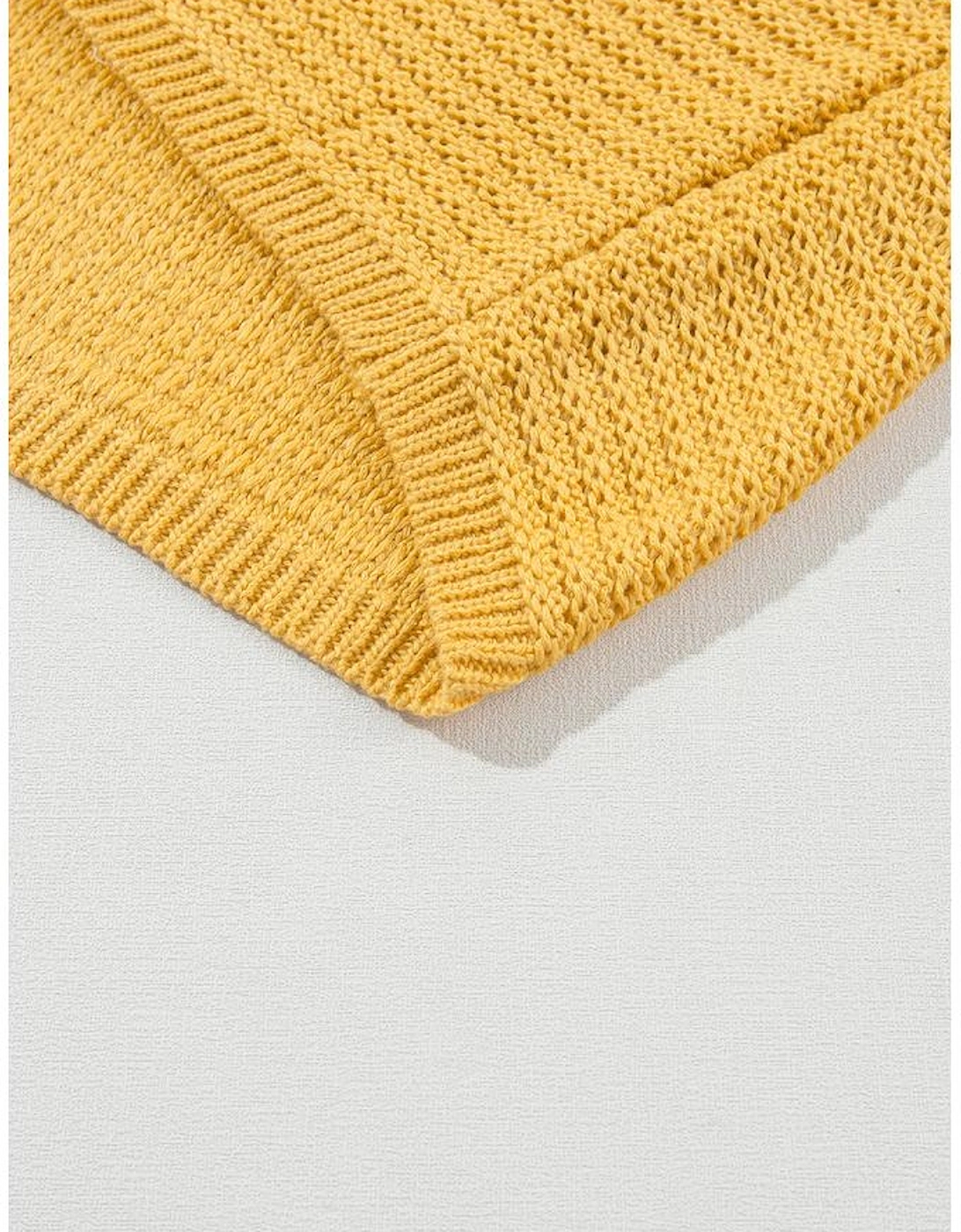 Ginger Solid Loose Knit Short Dolman Sleeve Sweater