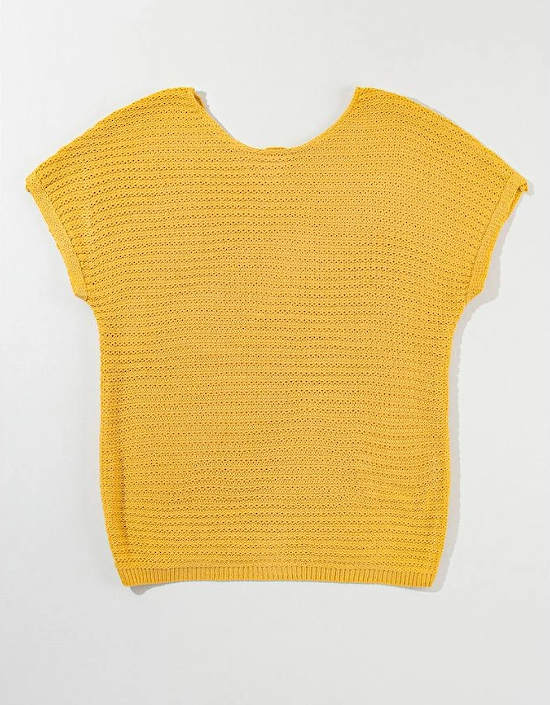 Ginger Solid Loose Knit Short Dolman Sleeve Sweater