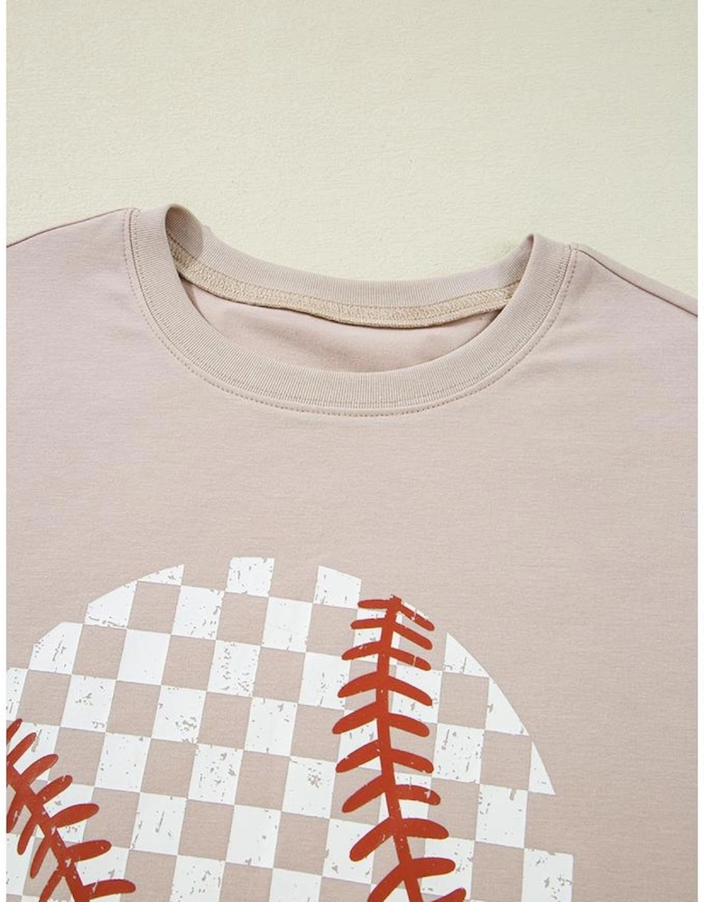 Jet Stream Checkered Baseball Graphic Tee