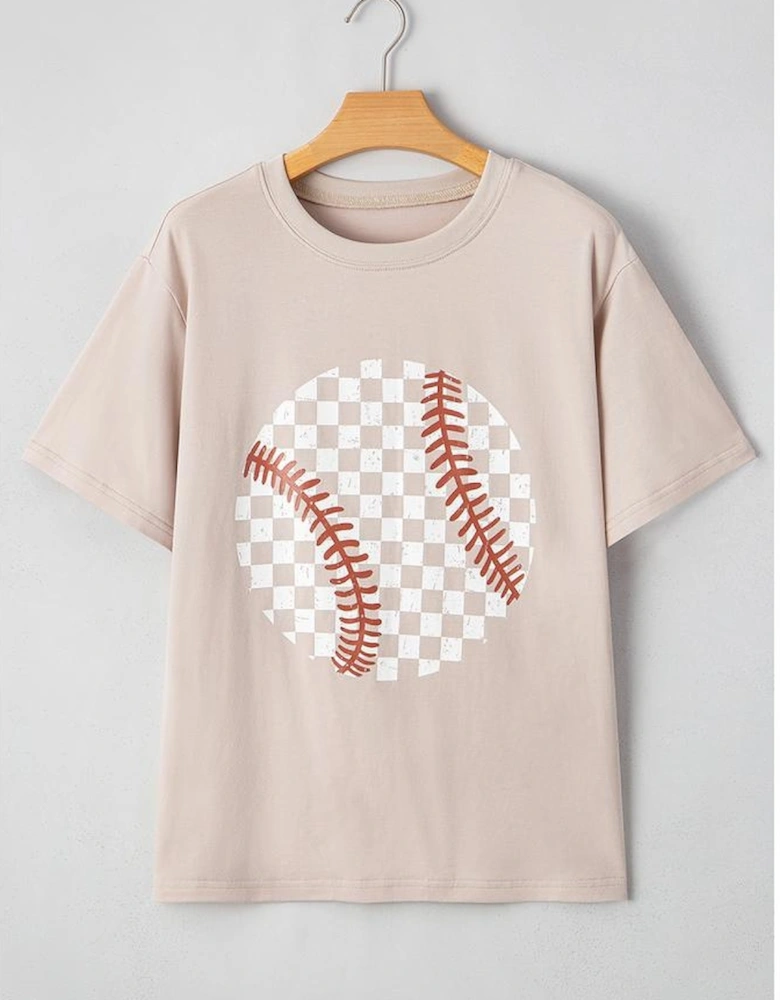 Jet Stream Checkered Baseball Graphic Tee