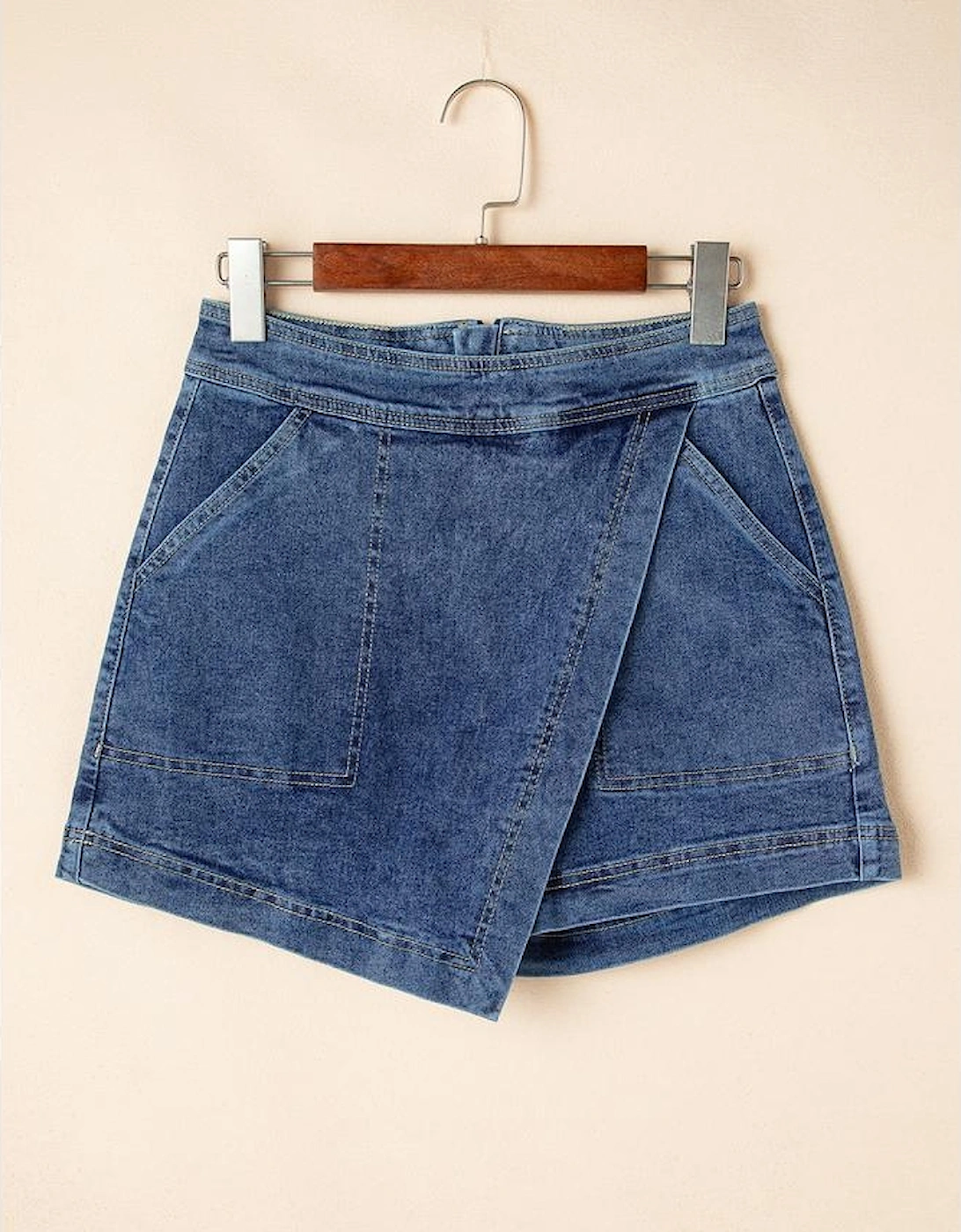 Ashleigh Blue Faux Wrapped Mini Denim Skort