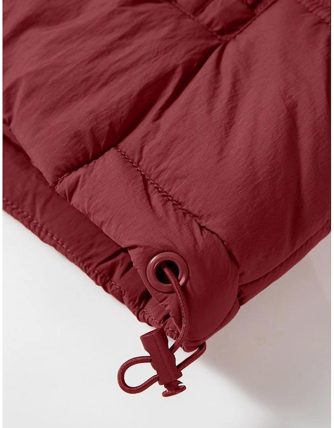 Clay Zip-up Side Pockets Hooded Puffer Vest