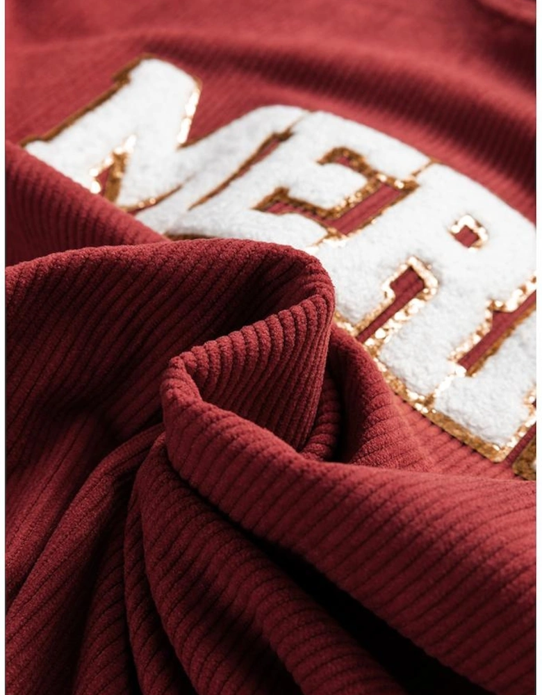 Racing Red MERRY Graphic Corded Christmas Sweatshirt