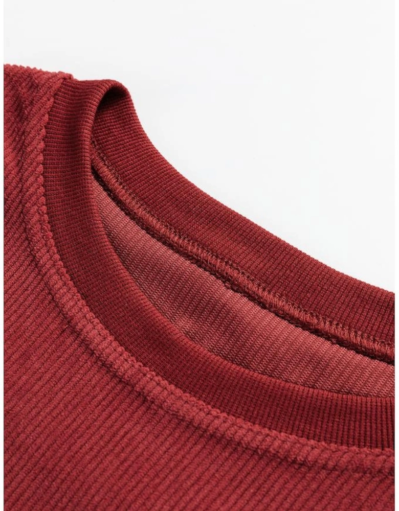 Racing Red MERRY Graphic Corded Christmas Sweatshirt