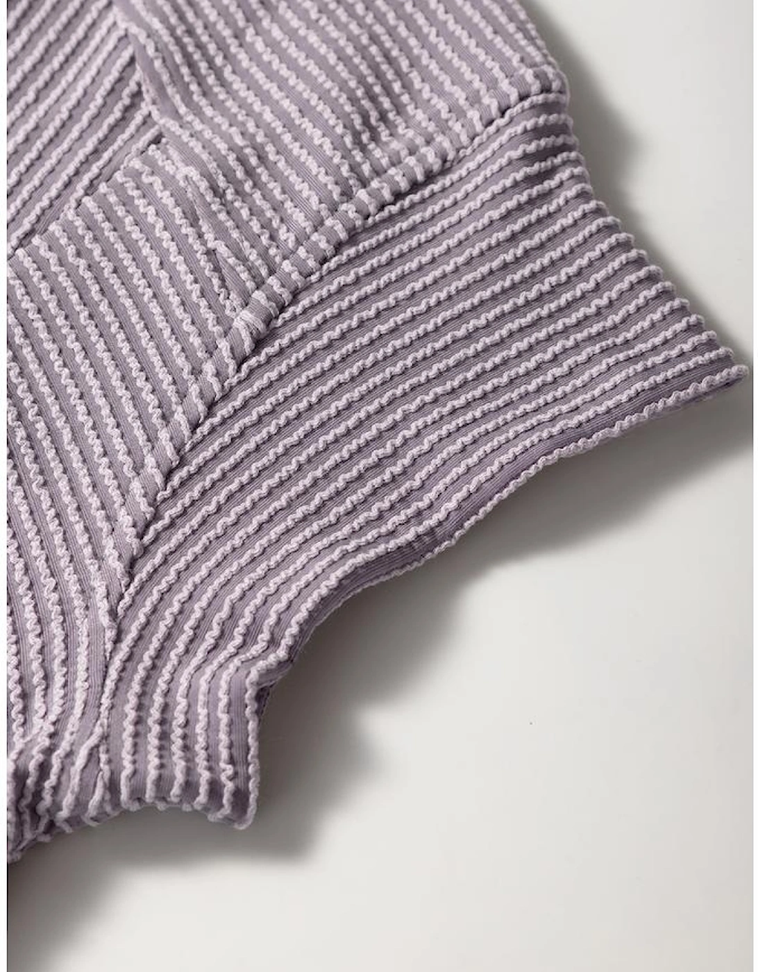 Wild Wind Solid Corded Knit Short Sleeve T Shirt and Wide Leg Pants Set