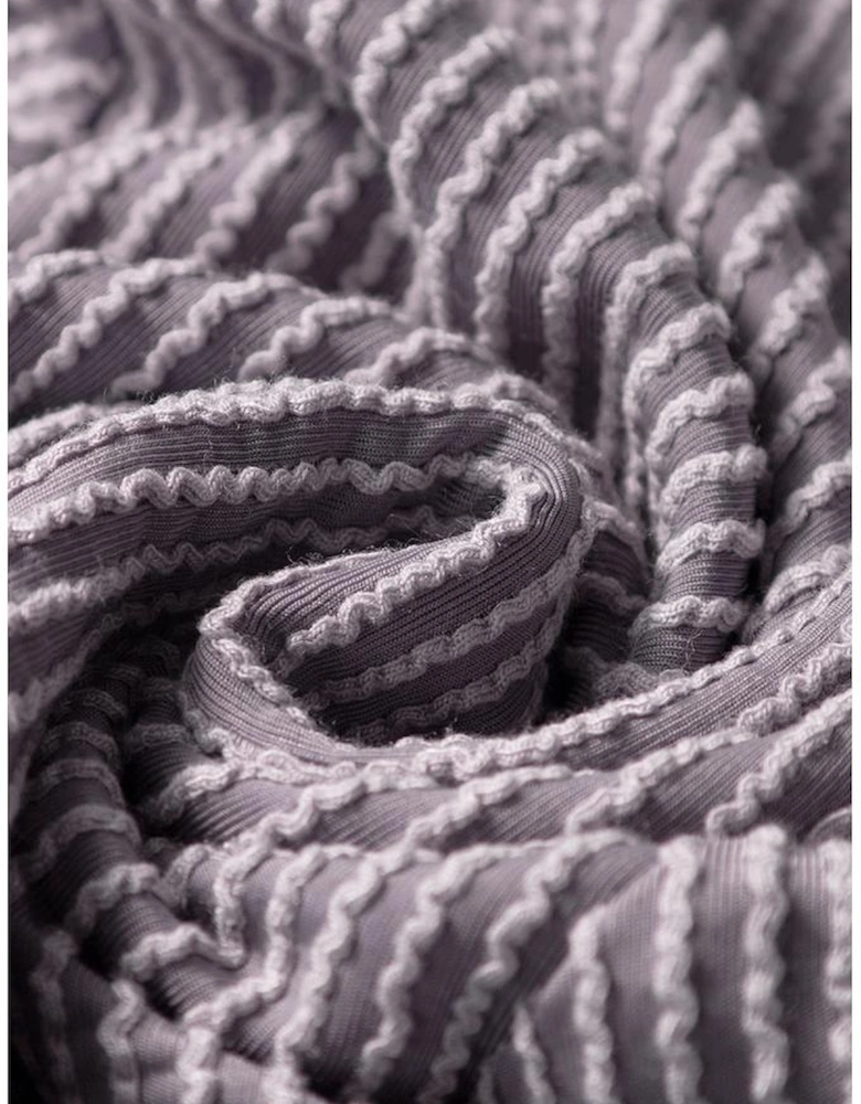 Wild Wind Solid Corded Knit Short Sleeve T Shirt and Wide Leg Pants Set