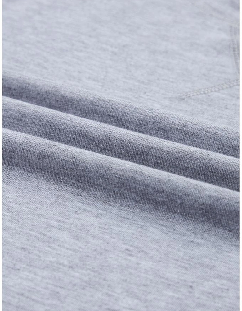 Light Grey Lace Floral Patchwork Ruffled T-shirt Dress