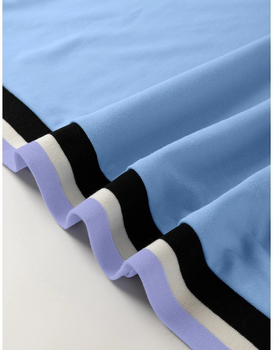 Myosotis Color Contrast Trim V Neck Shift Sleeveless Mini Dress