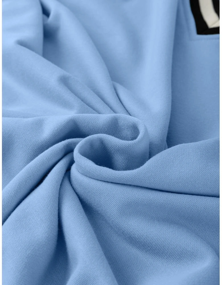 Myosotis Color Contrast Trim V Neck Shift Sleeveless Mini Dress