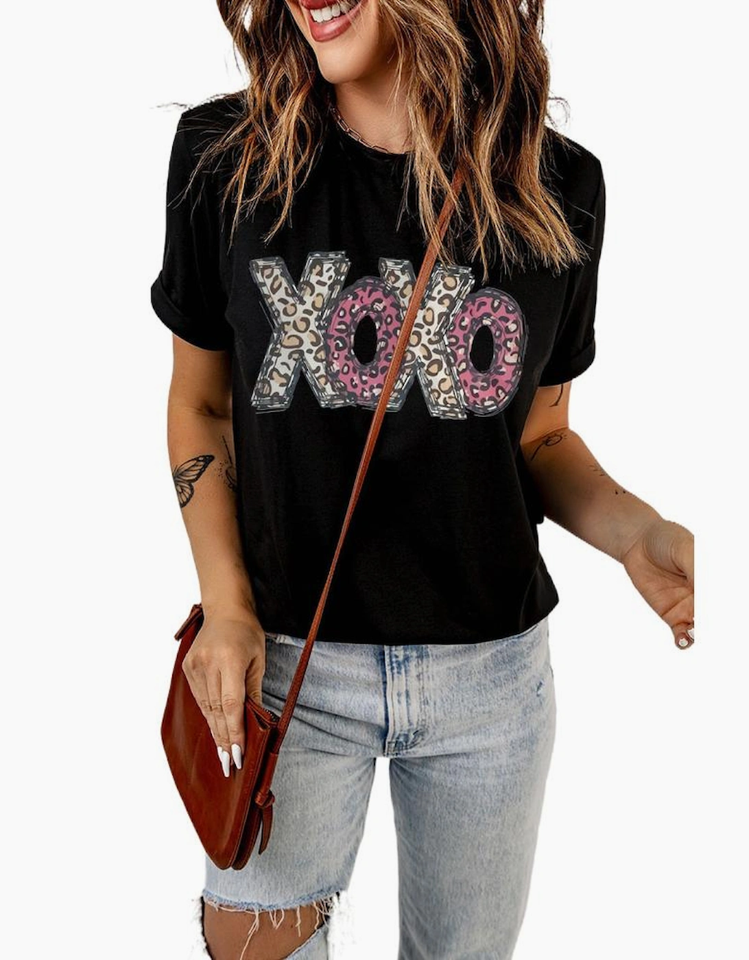 Azura Exchange Womens Brown Leather Crossbody Bag