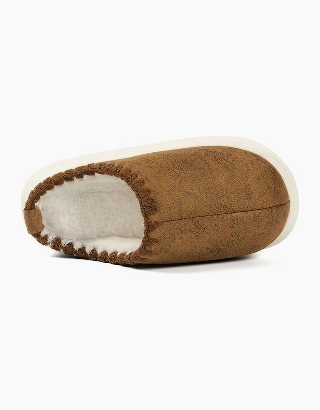 Chestnut Thick Sole Plush Lined Home Slippers