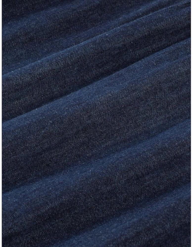 Real Teal Sleeveless Tiered Chambray Maxi Dress