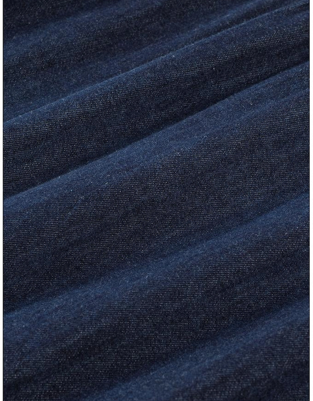 Real Teal Sleeveless Tiered Chambray Maxi Dress