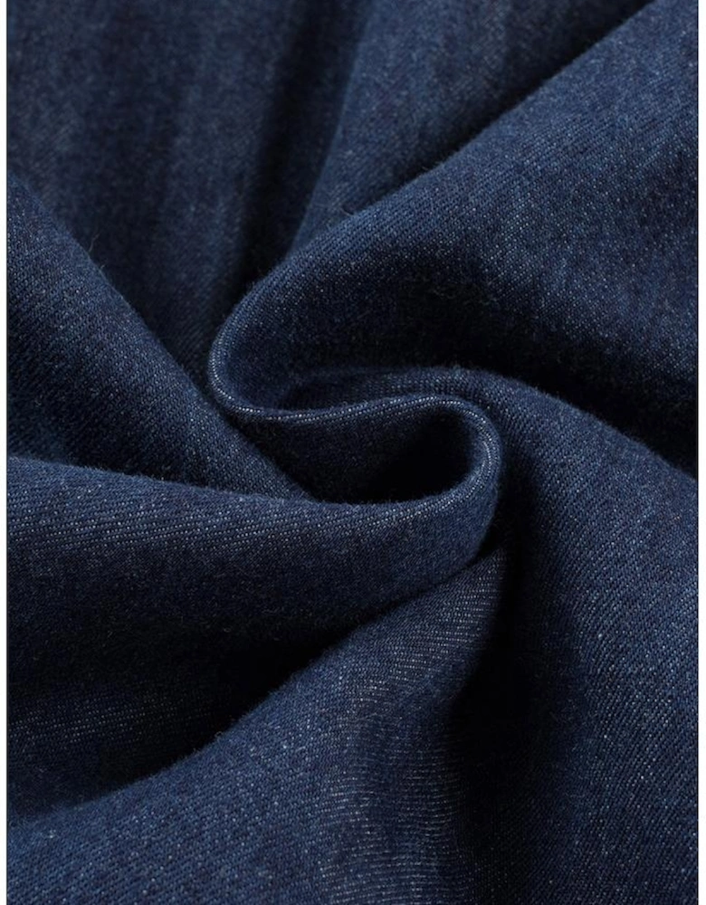 Real Teal Sleeveless Tiered Chambray Maxi Dress