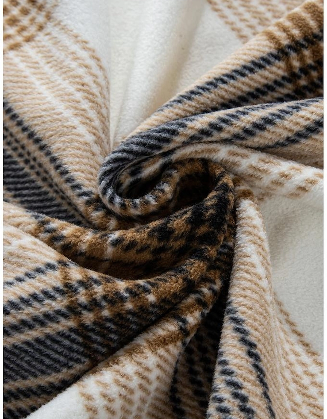 Multicolour Plaid Print Flap Pocket Button Up Shacket