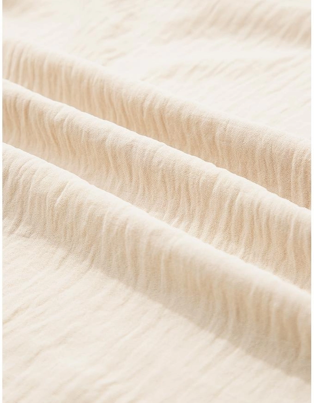 Parchment Textured Frilly Trim V Neck Sleeveless Top