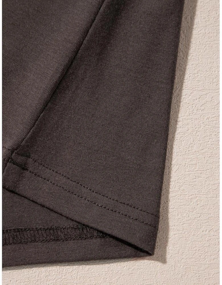 Brown Western Yeehaw Graphic Vintage Raglan Long Sleeve Top