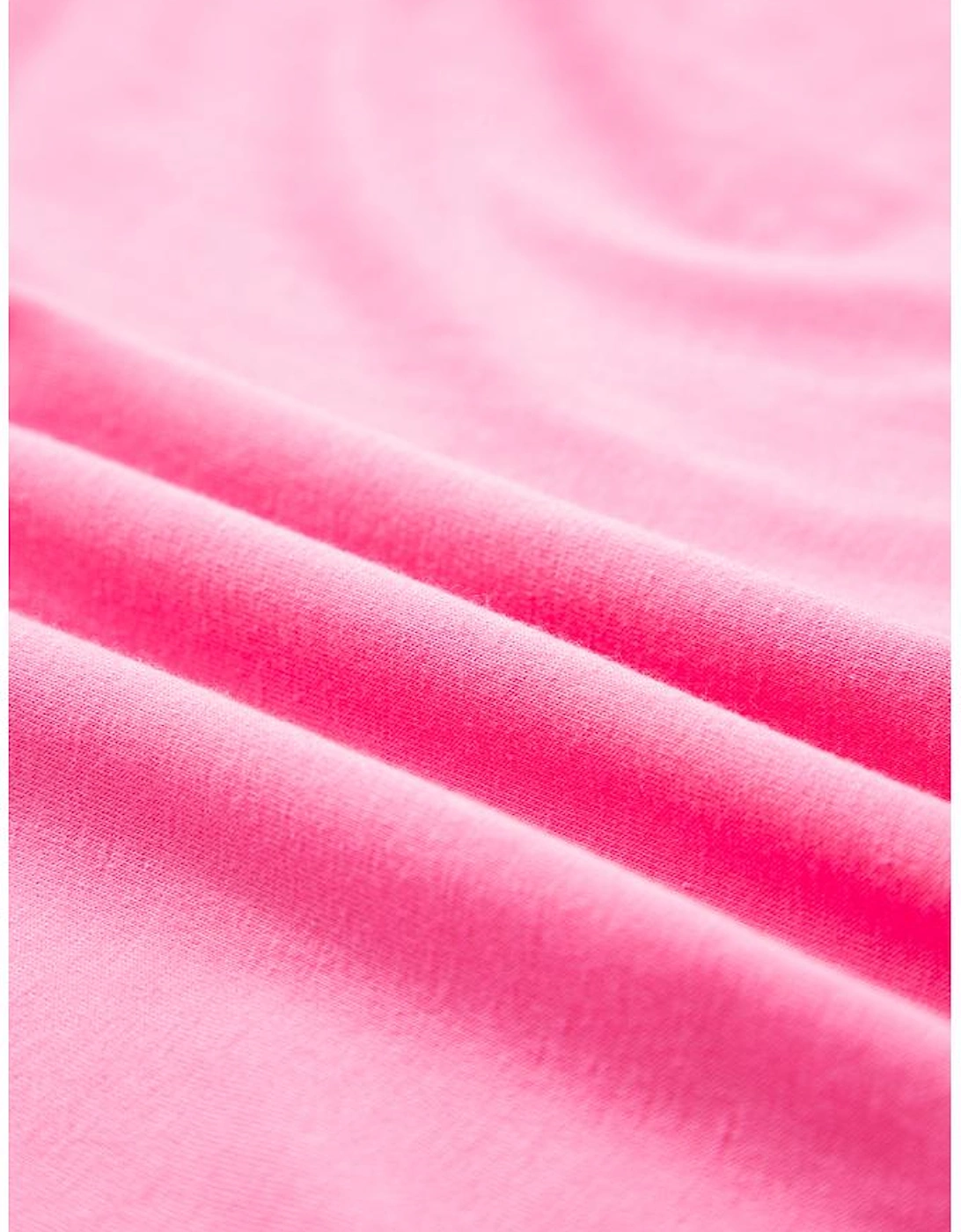 Pink Star Patched Colorblock Raw Edge Bracelet Sleeve Plus Size Loose Tee