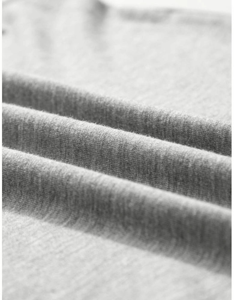 Gray Ribbed V Neck Tank