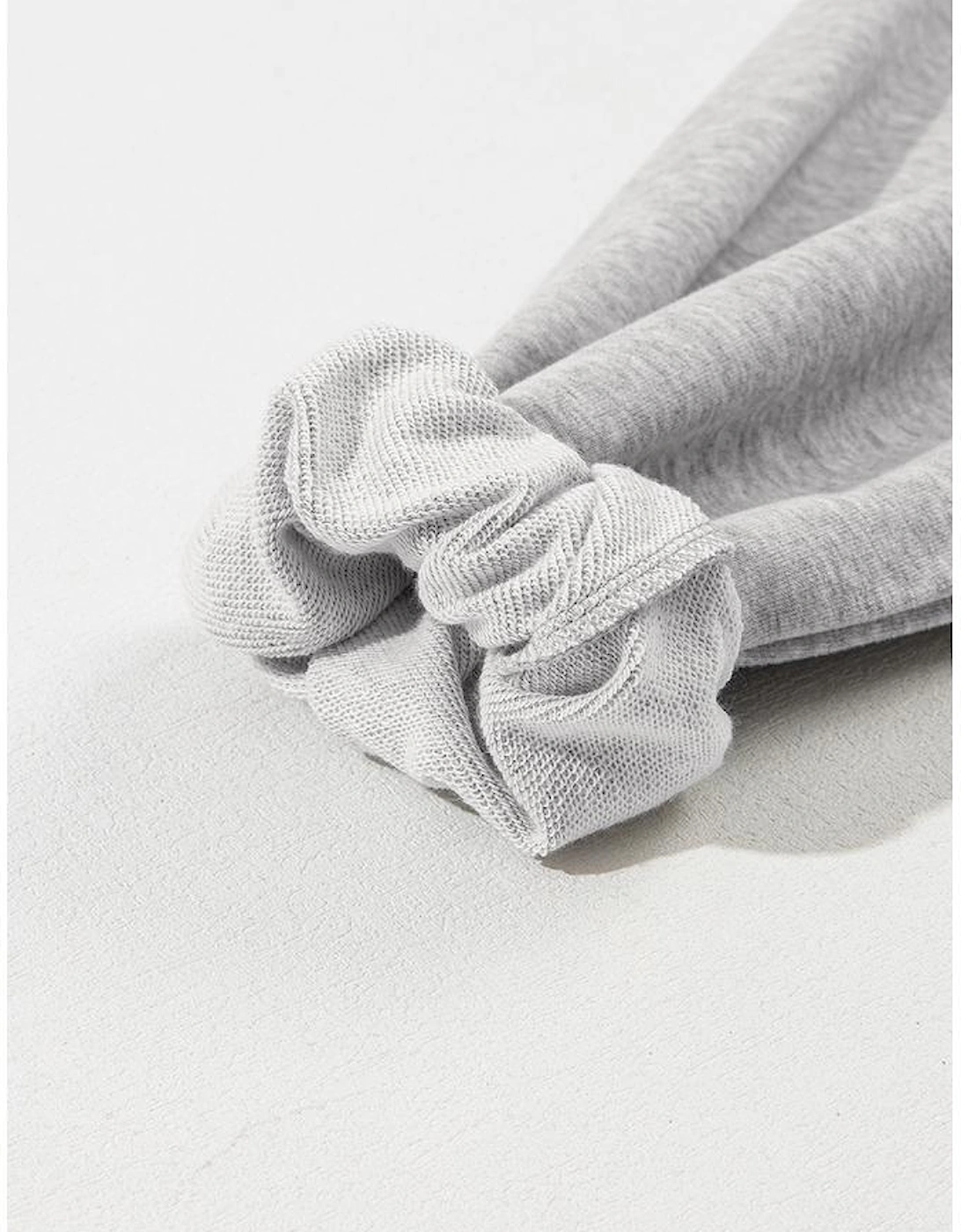 Light Grey Solid Kangaroo Pocket Half Zipper Oversized Hoodie