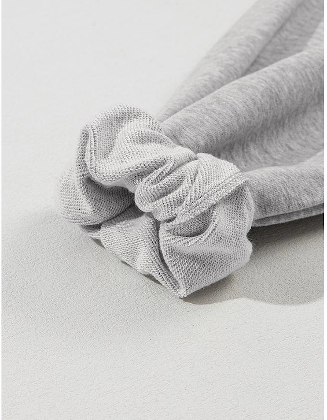 Light Grey Solid Kangaroo Pocket Half Zipper Oversized Hoodie