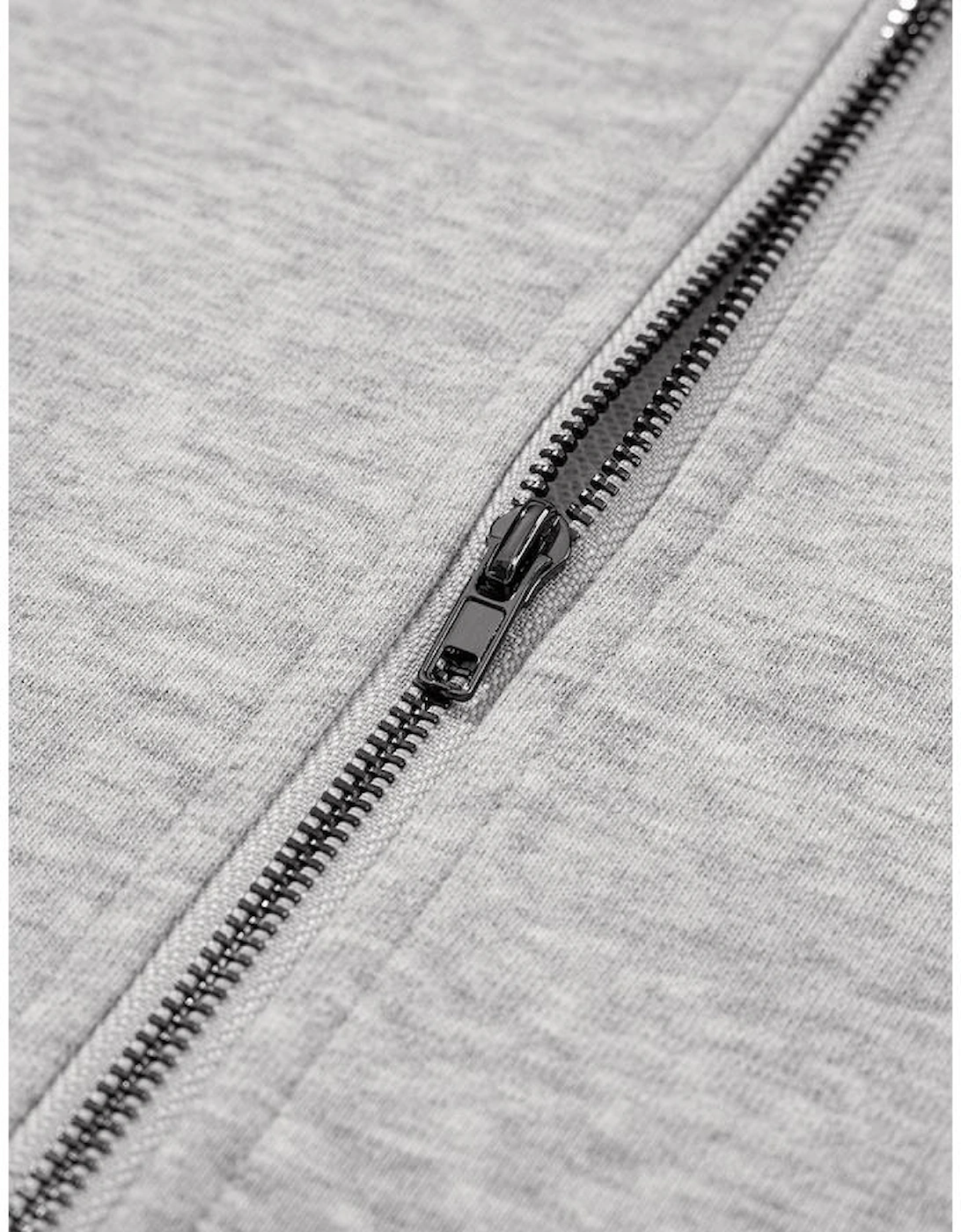 Light Grey Solid Kangaroo Pocket Half Zipper Oversized Hoodie