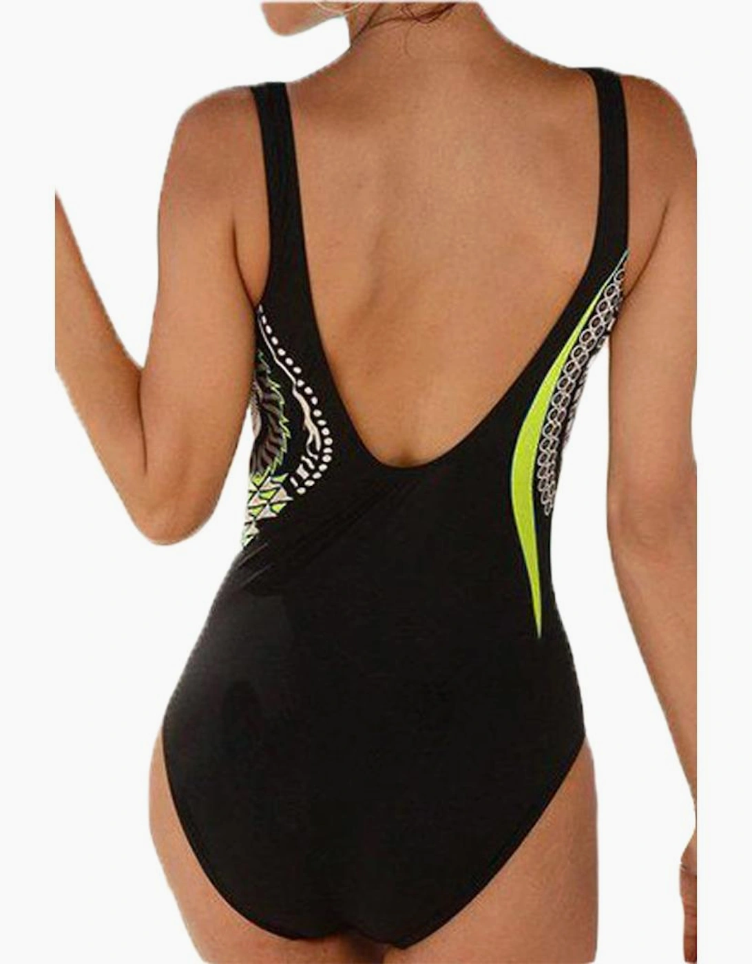 Yellow Tribal Print One Piece Swimsuit, 14 of 13