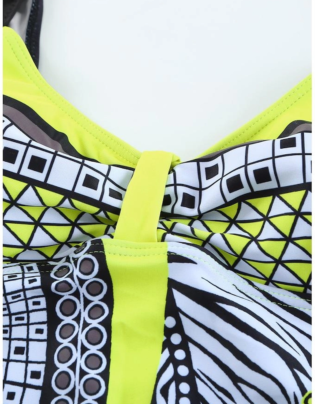 Yellow Tribal Print One Piece Swimsuit