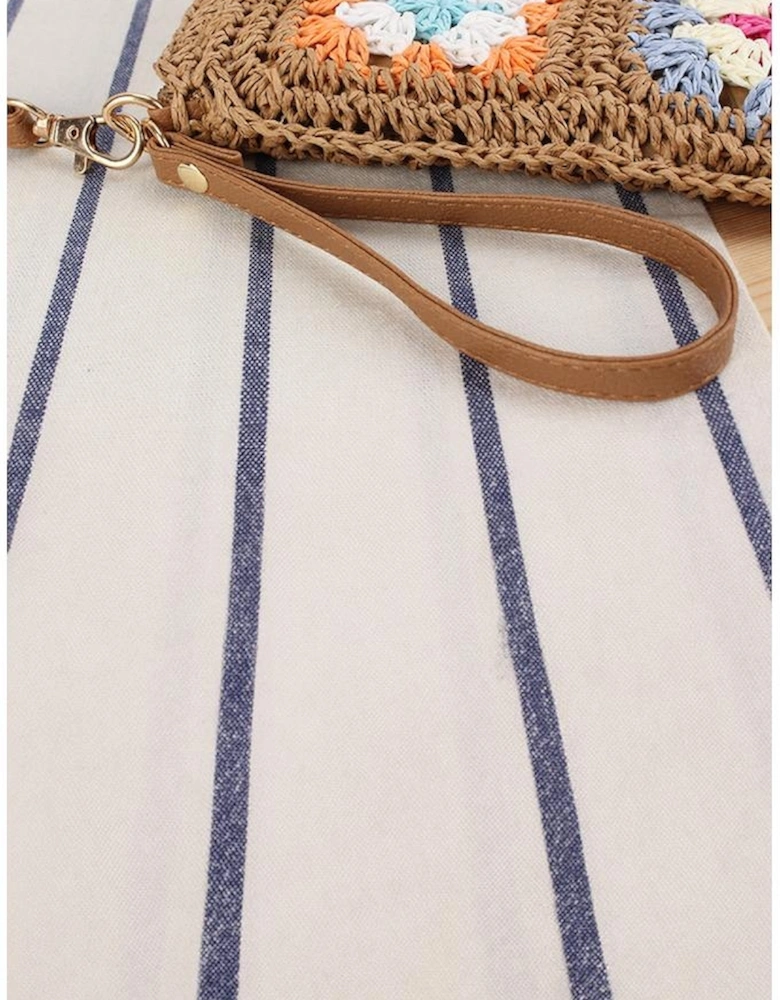 Chestnut Flower Straw Woven Single Shoulder Bag