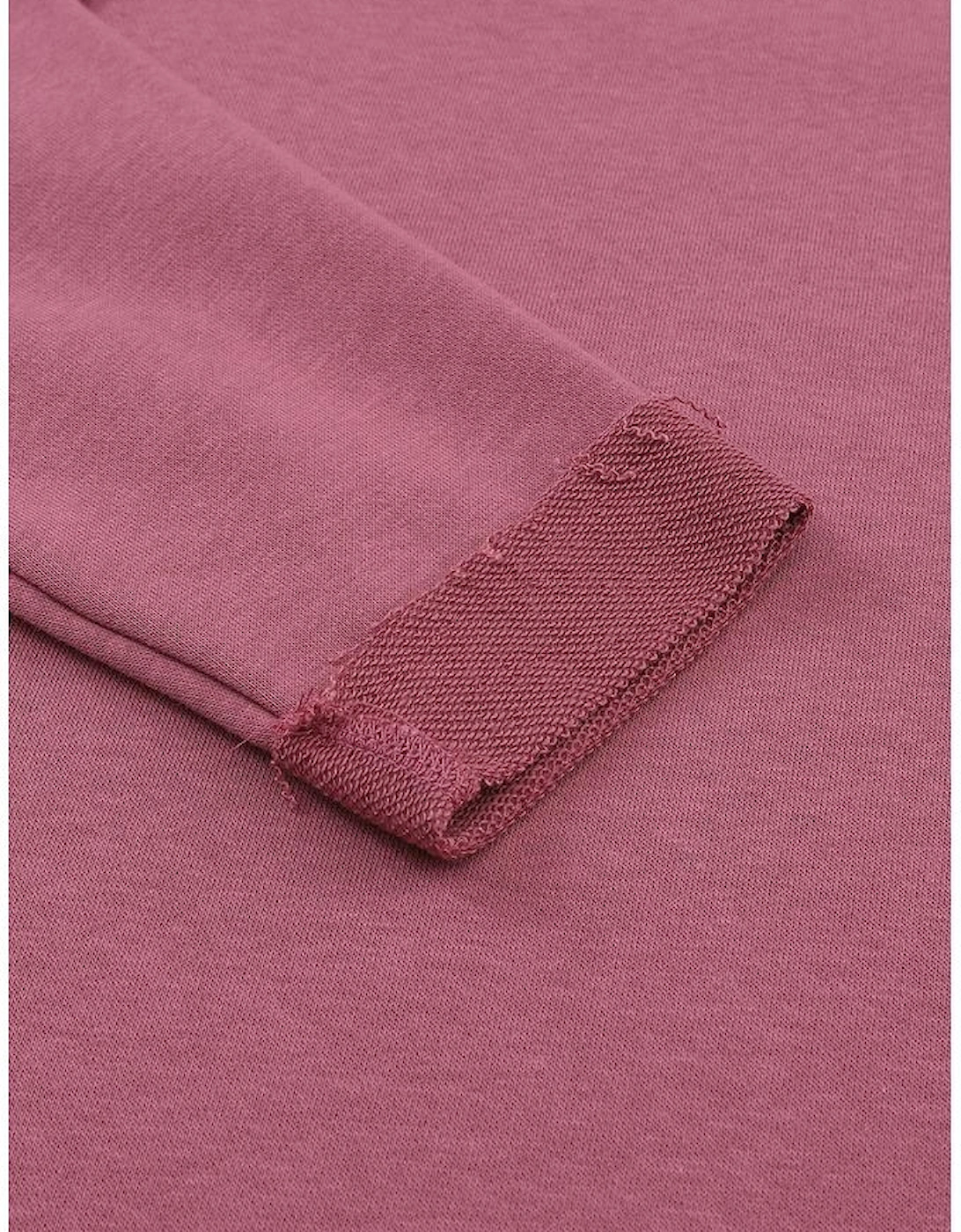 Azura Exchange Exposed Seam Drop Shoulder Raw Hem Oversized Sweatshirt