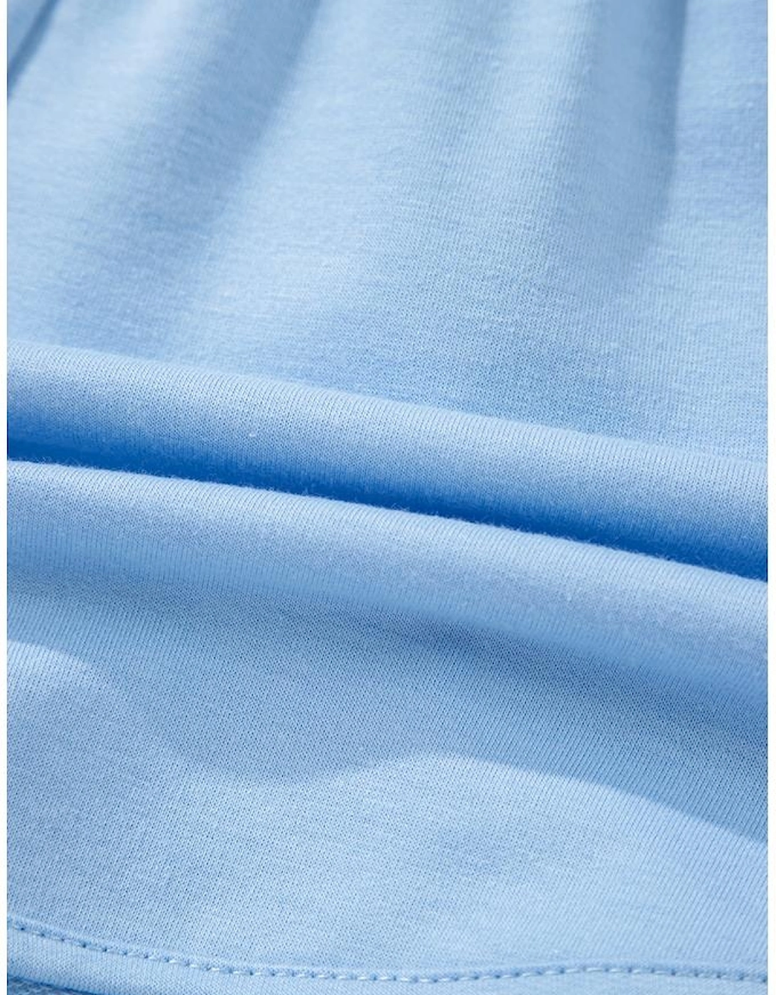 Beau Blue Color Block Stripes Elastic High Waist Active Shorts