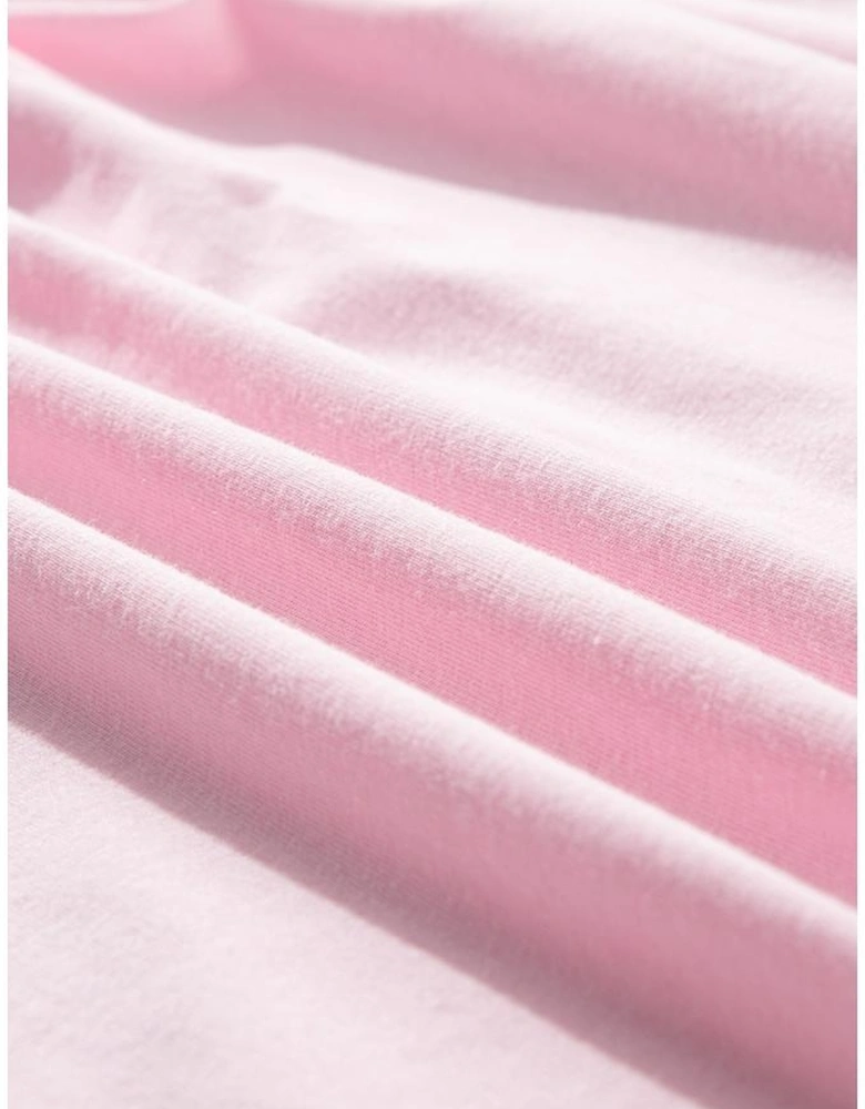 Light Pink Solid Color Pocketed Raw Edge Babydoll Dress