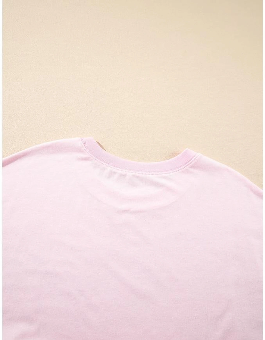 Light Pink Solid Color Pocketed Raw Edge Babydoll Dress